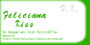 feliciana kiss business card